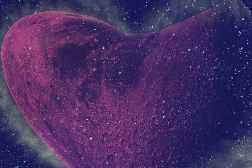 Coeur de la lune abstrait par Iris Holzer Richardson