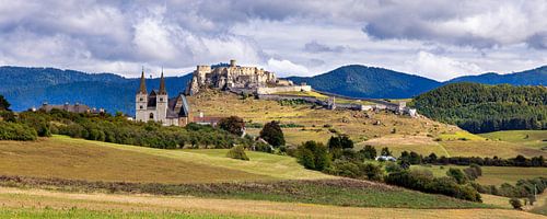 Panoramic view of the ruins of Spiš Castle in Slovakia