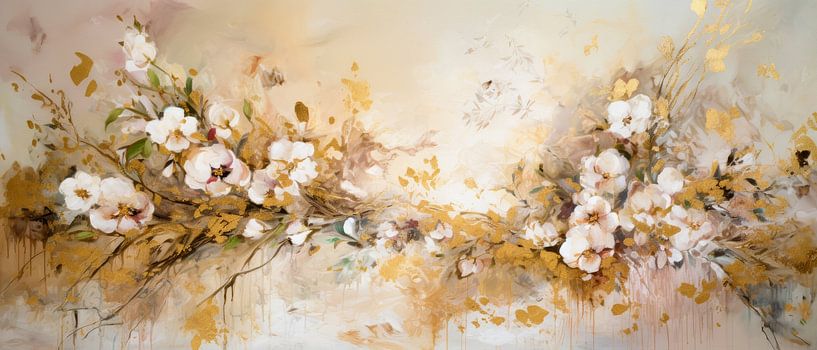 Bloemen Rococo Schilderij van Preet Lambon