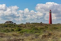 Der rote Leuchtturm auf der Insel Schiermonnikoog