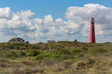 Le phare rouge de l'île de Schiermonnikoog sur Eric Wander