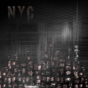 MODERN ART New York City Skylines | black sur Melanie Viola