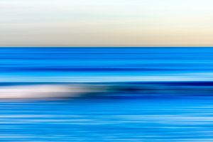 Blauwe Stroom Kust Abstract van Joseph S Giacalone Photography