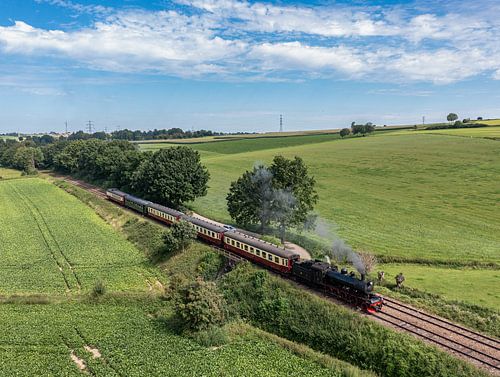 Vue aérienne du Miljoenenlijntje près de Schin op Geul.