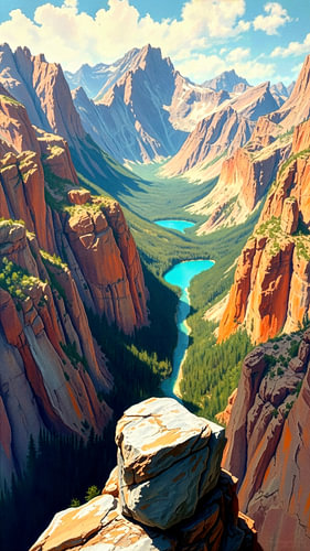 Le Canyon de l'immensité – Deux lacs, un horizon sur AidasignArt