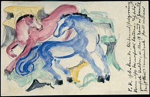 Franz Marc - Rotes und blaues Pferd (1913)