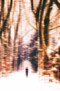 Winter Spaziergang abstrakt