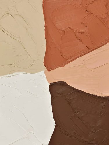 Vlakken in terracotta en bruin