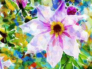 Clematis Serenade: Abstrakte florale Opulenz