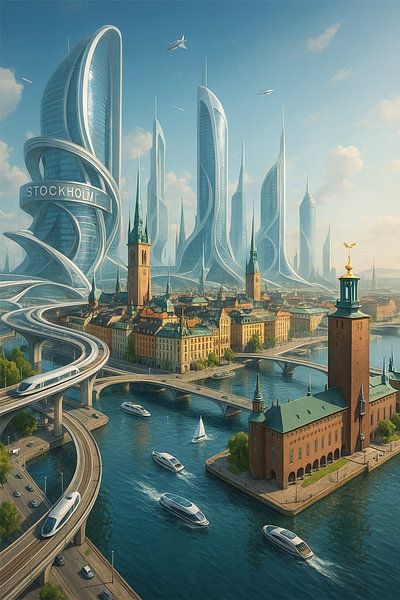 Stockholm - Futuristic Cities by Eric Nagel