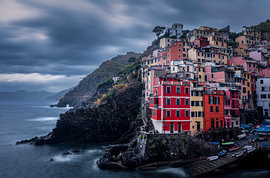 A Stormy, Elegant Woman on the Italian Riviera by Bas Handels