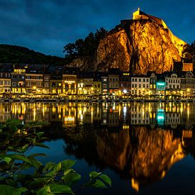 Dinant during blue hour by Kimberly Lans