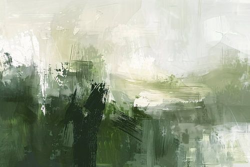 Grüne und graue moderne abstrakte Dynamiken von Art & Soul Creations