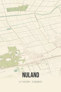 Vintage landkaart van Nuland (Noord-Brabant) van MijnStadsPoster