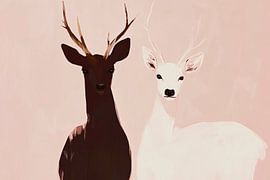 Ebony and ivory - natural pair by Poster Art Shop