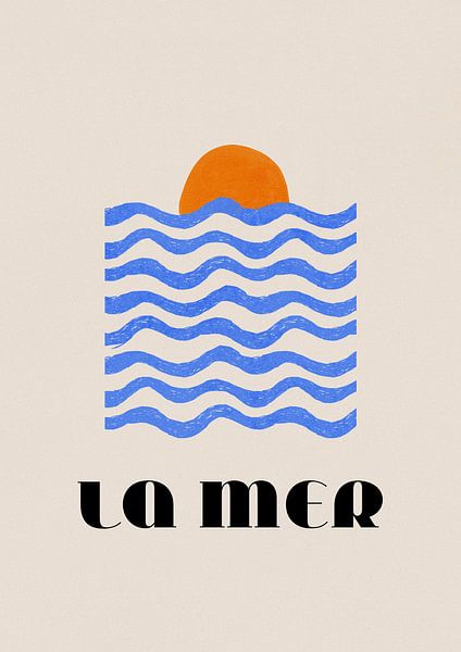 La Mer Abstract Ocean Poster No. 03 par Dirkie Nell