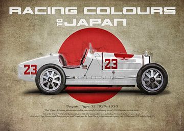 Race kleuren Japan van Theodor Decker