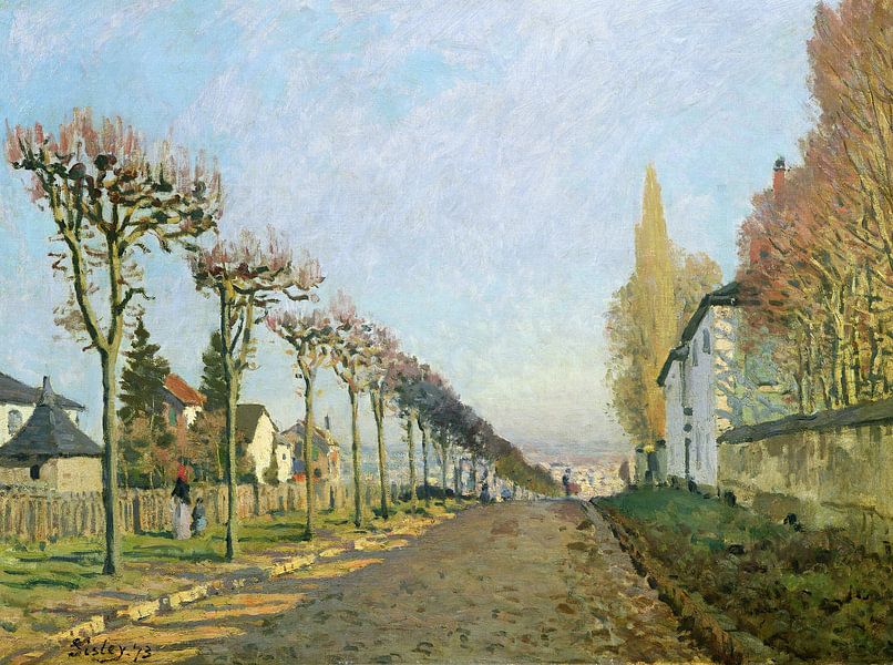 Alfred Sisley,Rue de la Machine Louveciennes van finemasterpiece