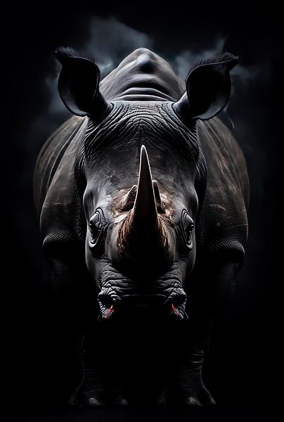 Neushoorn van fernlichtsicht
