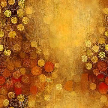 Abstract patroon in de stijl van Gustav Klimt #II van Whale & Sons