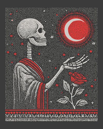 Skeleton Prayer - Red Moon Mysticism