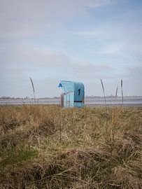 Beach chair at the North Sea by the sea by Der HanseArt
