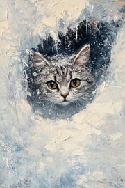 Snow cat by Poster Art Shop