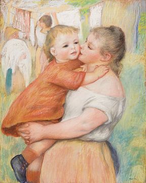 Wasvrouw en haar kind (Aline en Pierre), Pierre-Auguste Renoir
