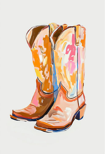 Paire western orange