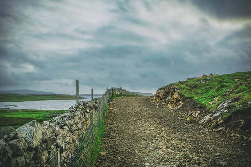 The deserted expanse of the Scottish Highlands. Isle of Skye