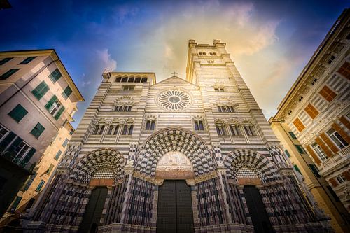 Wolken boven San Lorenzo in Genua Italie: Een Hemels Perspectief