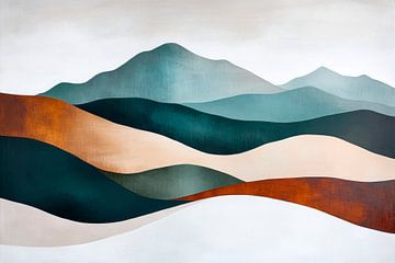 Abstract landschap van Poster Art Shop