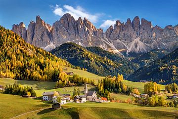 Sonniger Herbst in den Dolomiten in Südtirol von Voss Fine Art Fotografie