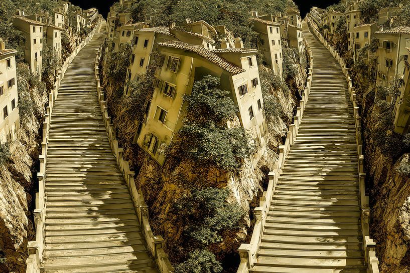 architectural graphic depicting staircases by Egon Zitter