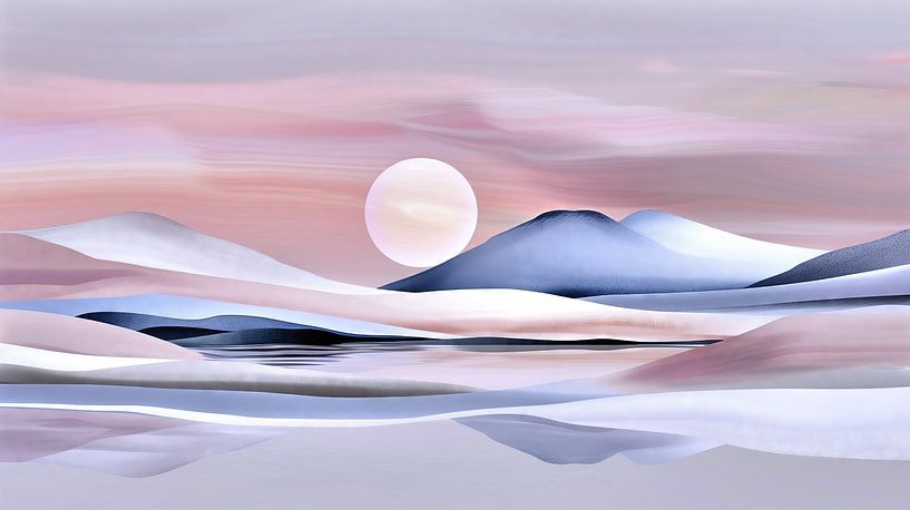 Mountains at sunset by Frank Heinz