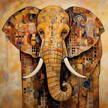 Abstracte olifant van Imagine