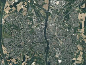 Luchtfoto van Maastricht van Maps Are Art