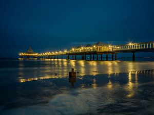 Ostsee - Seebrücke Heringsdorf nach Sonnenuntergang (Insel Usedom)
