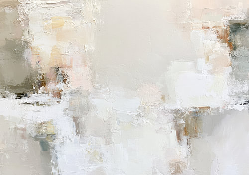 Abstract wall art in beige and cream with texture