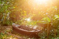 Bootje bij zonsondergang in Vietnam von Gijs de Kruijf Miniaturansicht