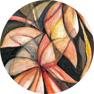 Roze rode esdoornbladeren in de herfst. Handgeschilderde aquarel.