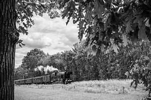 Dampfzug mit Rauch aus der Lokomotive von Sjoerd van der Wal Fotografie
