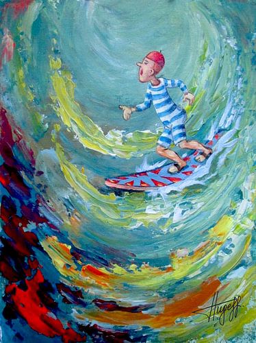 De Absurde surfer van Hugeff