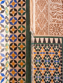 Historische tegels - Alhambra Granada Spanje van Dagmar Pels
