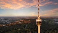 Fernsehturm Stuttgart im Sonnenuntergang von Capture ME Drohnenfotografie Miniaturansicht