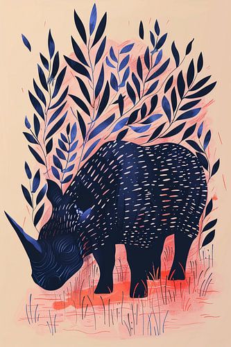 Moderne unieke neushoorn