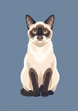 Illustration élégante d'un chat