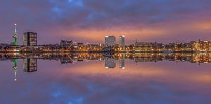 Coucher de soleil panoramique Rotterdam sur Patrick Herzberg