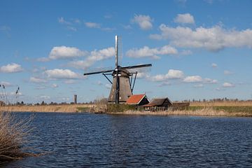 Hollands landschap molen Kinderdijk