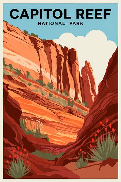 Capitol Reef National Park by Poster Art Shop
